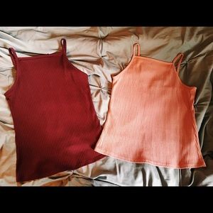 Halter top ribbed tank top bundle